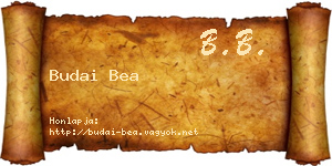 Budai Bea névjegykártya