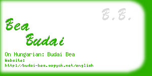 bea budai business card